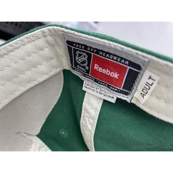 Reebok Face Off Pittsburgh Penguins St Patrick's Day Green Tan Strapback Hat NWT - Picture 6 of 8